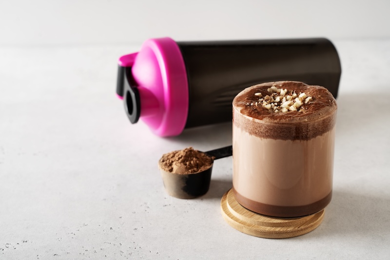 Chokladshake med hampaprotein