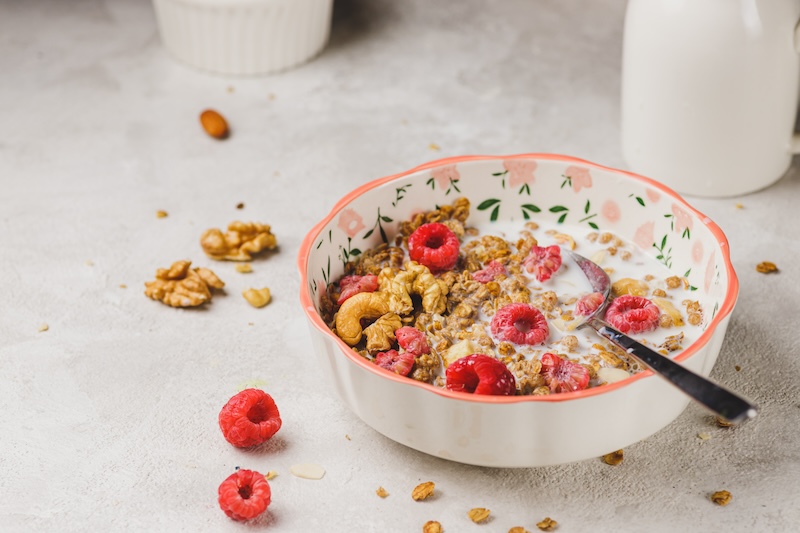 Frukostmüsli med rostade hampafrön
