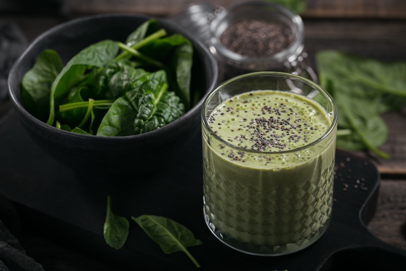 Grön smoothie med hampafrön
