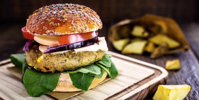 Hamburgare med hampaprotein
