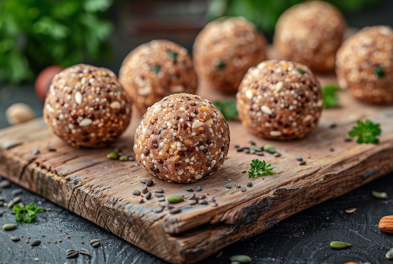 Proteinbollar med hampaprotein